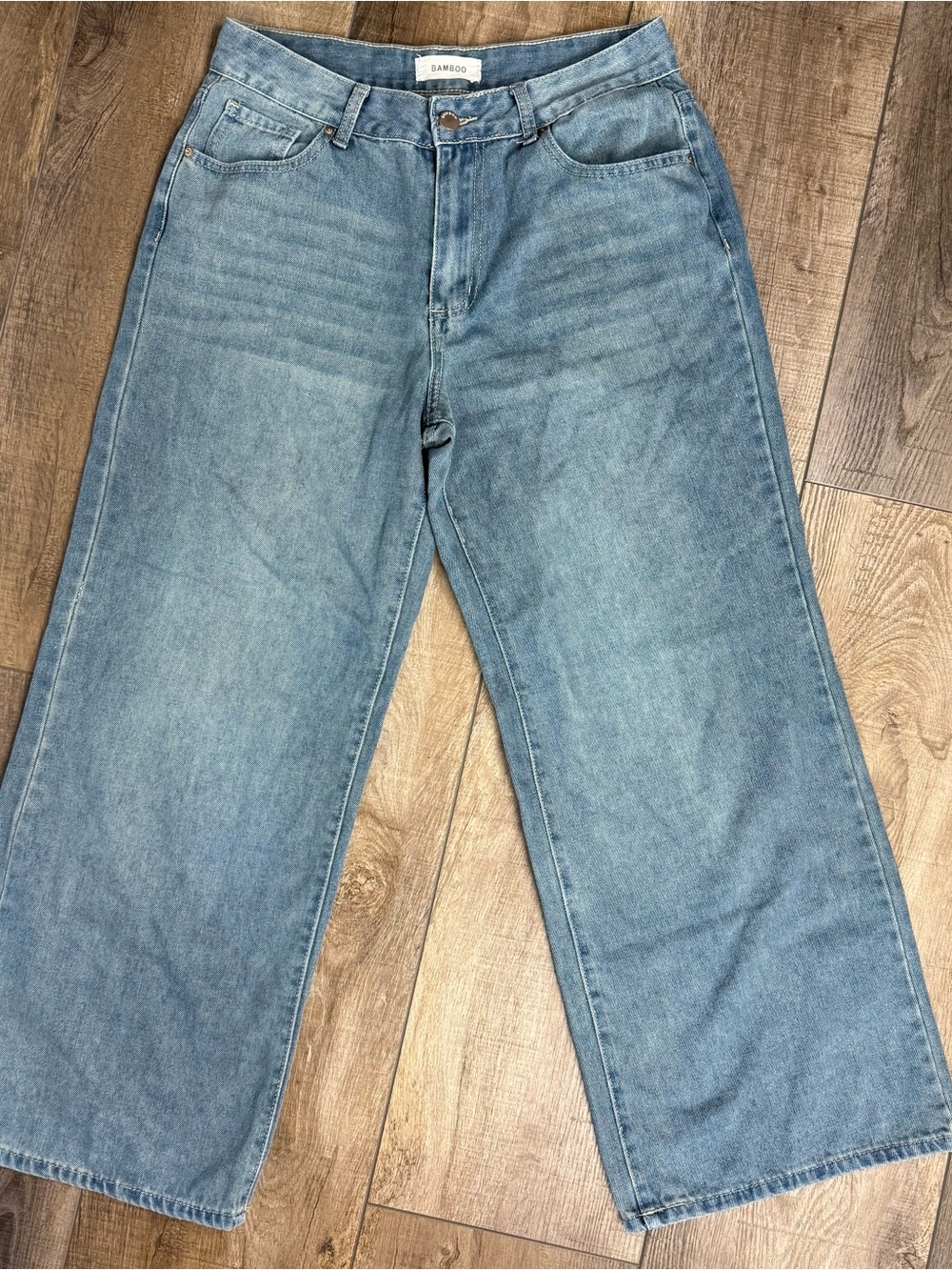 Y2K Wide Leg Light Wash Jeans Size 7 BAMBOO